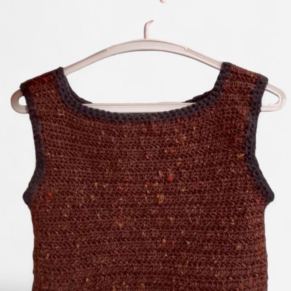 Handmade Crochet Brown Tank Top